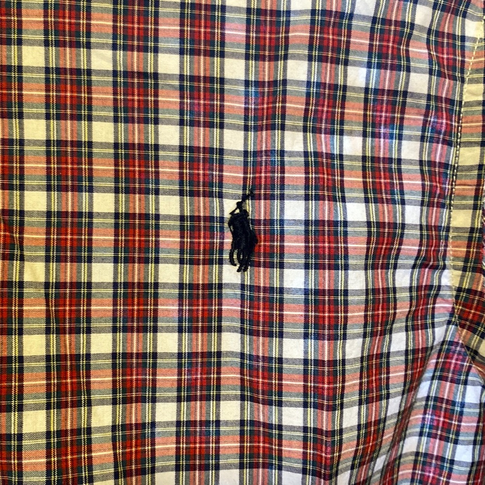 4 Ralph Lauren Oxford button down size 18-20 plaid and pin strip